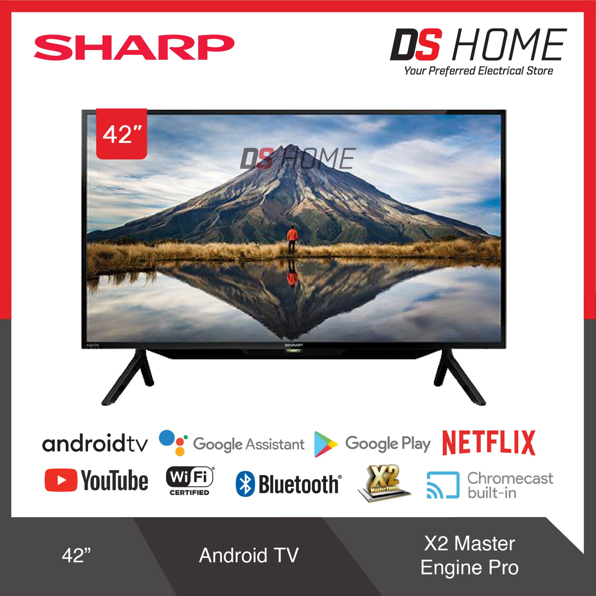 Tv Sharp Aquos Mode D Emploi SHARP 2TC42BG1X 42" AQUOS FHD ANDROID TV | DS HOME