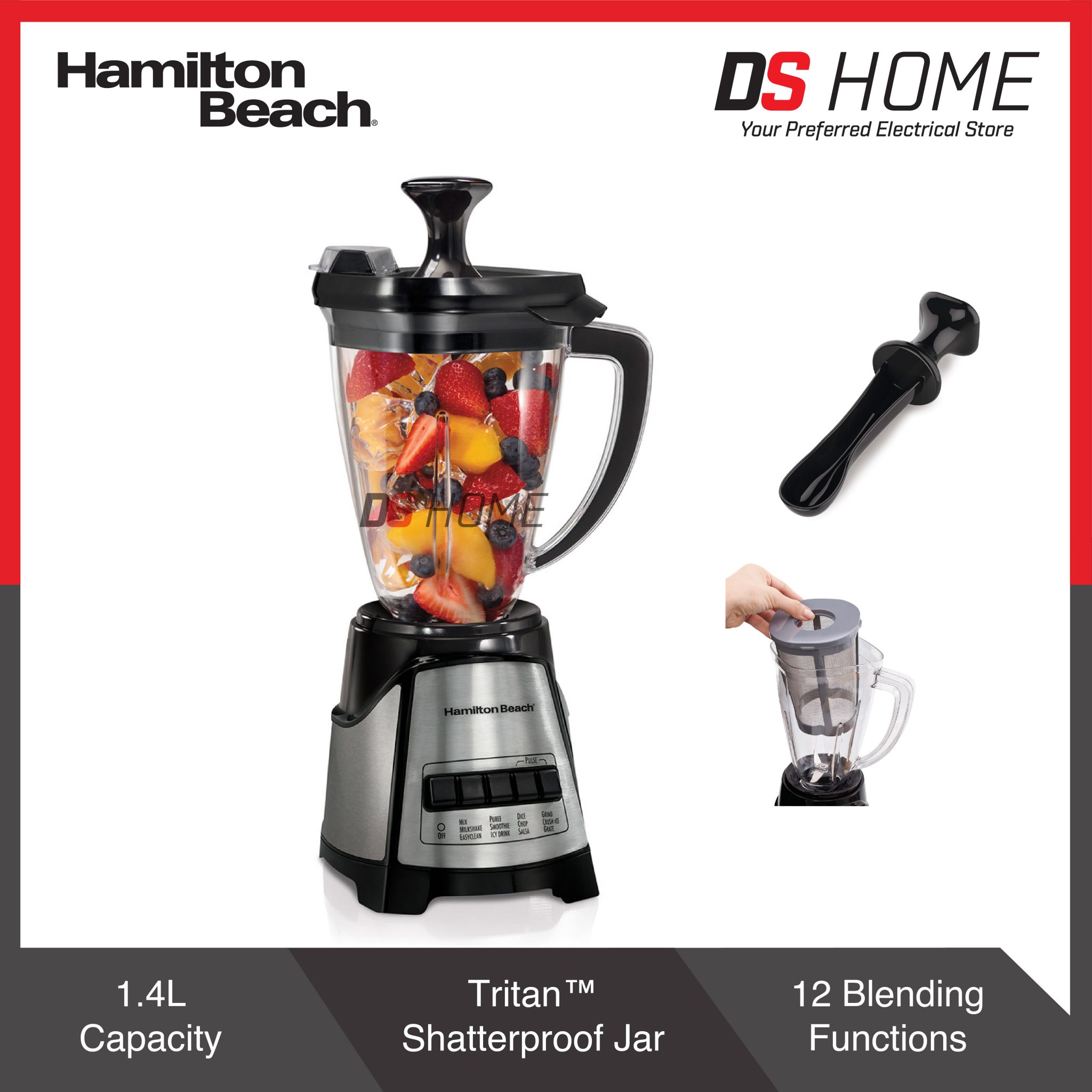HAMILTON BEACH 58151SAU MULTIBLEND BLENDER (1.4L) DS HOME