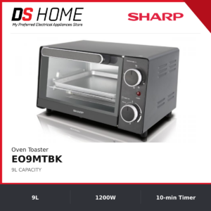 SHARP EO9MTBK 9L 1200W Oven Toaster | DS HOME and SHARP | 9L, 1200W, 10-min Timer