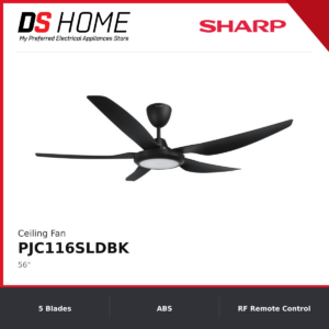 SHARP PJC116SLDBK 56" Ceiling Fan with Light