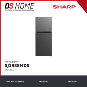 SHARP SJ1988MDS 198L 2 Door Refrigerator
