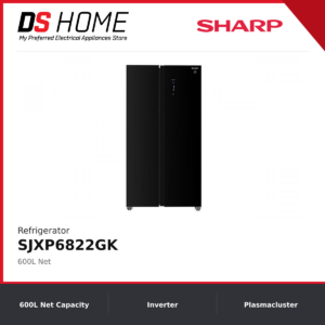 SHARP SJXP6822GK 680L Side by Side Refrigerator