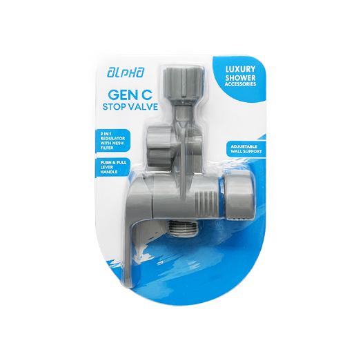 Stop20Valve20Grey.png Gen C Stop Valve Grey official product photograph